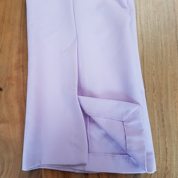 🌏 RIVER ISLAND • Purple Split Hem Flared Trousers • Sz 10 - Picture 6 of 13